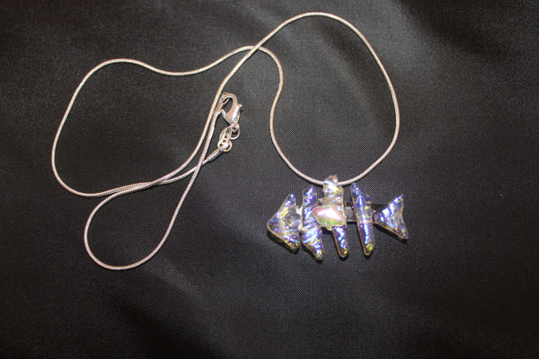 Dichroic Fused Glass Fish Pendant