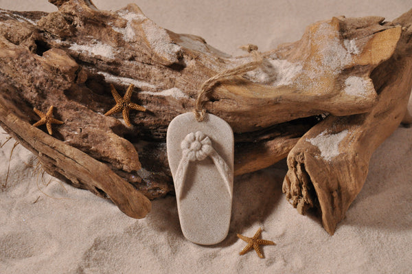 SAND ORNAMENT, CHRISTMAS TREE ORNAMENT, TROPICAL CHRISTMAS DECORATIONS, COASTAL ORNAMENT, SAND ORNAMENT, TROPICAL ORNAMENT, ARENOPHILE, SANTA, CHRISTMAS ORNAMENT, FLORIDA, BEACH, FLIP FLOP
