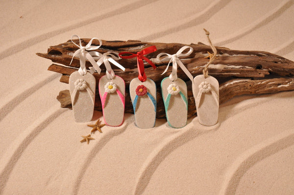 SAND ORNAMENT, CHRISTMAS TREE ORNAMENT, TROPICAL CHRISTMAS DECORATIONS, COASTAL ORNAMENT, SAND ORNAMENT, TROPICAL ORNAMENT, ARENOPHILE, SANTA, CHRISTMAS ORNAMENT, FLORIDA, BEACH, FLIP FLOP