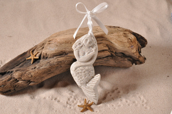 SAND ORNAMENT, CHRISTMAS TREE ORNAMENT, TROPICAL CHRISTMAS DECORATIONS, COASTAL ORNAMENT, SAND ORNAMENT, TROPICAL ORNAMENT, ARENOPHILE, SANTA, CHRISTMAS ORNAMENT, FLORIDA, MERMAID