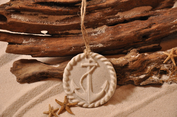 SAND ORNAMENT, CHRISTMAS TREE ORNAMENT, TROPICAL CHRISTMAS DECORATIONS, COASTAL ORNAMENT, SAND ORNAMENT, TROPICAL ORNAMENT, ARENOPHILE, SANTA, CHRISTMAS ORNAMENT, FLORIDA, ANCHOR