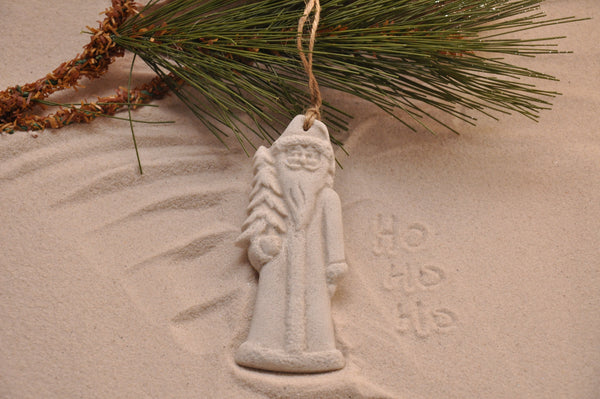 SAND ORNAMENT, CHRISTMAS TREE ORNAMENT, TROPICAL CHRISTMAS DECORATIONS, COASTAL ORNAMENT, SAND ORNAMENT, TROPICAL ORNAMENT, ARENOPHILE, SANTA, CHRISTMAS ORNAMENT, CHRISTMAS TREE