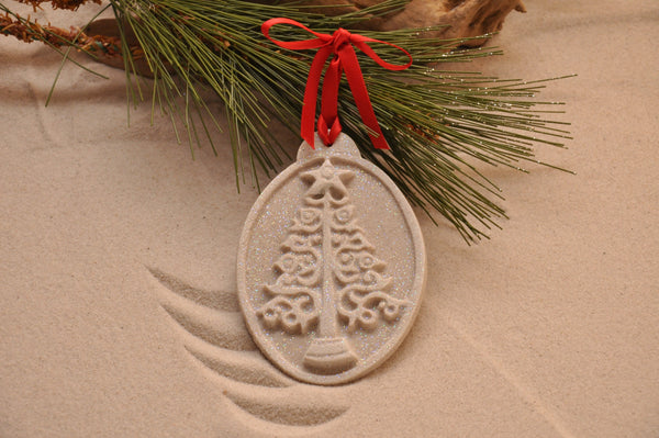 SAND ORNAMENT, CHRISTMAS TREE ORNAMENT, TROPICAL CHRISTMAS DECORATIONS, COASTAL ORNAMENT, SAND ORNAMENT, TROPICAL ORNAMENT, ARENOPHILE, SANTA, CHRISTMAS ORNAMENT, CHRISTMAS TREE