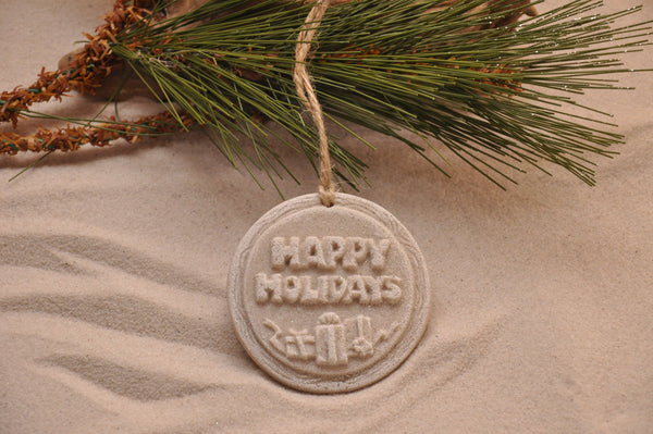 SAND ORNAMENT, CHRISTMAS TREE ORNAMENT, TROPICAL CHRISTMAS DECORATIONS, COASTAL ORNAMENT, SAND ORNAMENT, TROPICAL ORNAMENT, ARENOPHILE, SANTA, CHRISTMAS ORNAMENT, CHRISTMAS TREE, HAPPY HOLIDAY