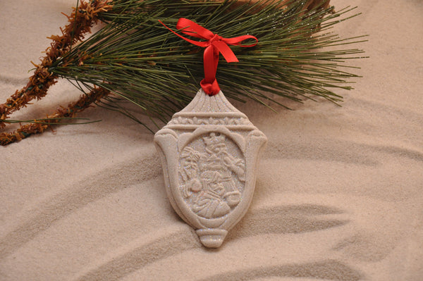 SAND ORNAMENT, CHRISTMAS TREE ORNAMENT, TROPICAL CHRISTMAS DECORATIONS, COASTAL ORNAMENT, SAND ORNAMENT, TROPICAL ORNAMENT, ARENOPHILE, SANTA, CHRISTMAS ORNAMENT, 3 KINGS