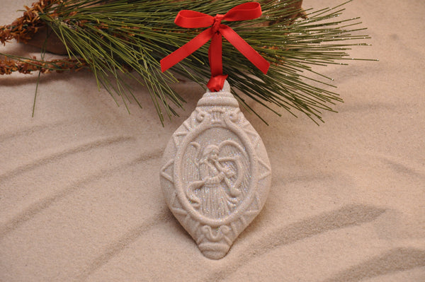 SAND ORNAMENT, CHRISTMAS TREE ORNAMENT, TROPICAL CHRISTMAS DECORATIONS, COASTAL ORNAMENT, SAND ORNAMENT, TROPICAL ORNAMENT, ARENOPHILE, SANTA, CHRISTMAS ORNAMENT, CHRISTMAS TREE, ANGEL, Herald Angel