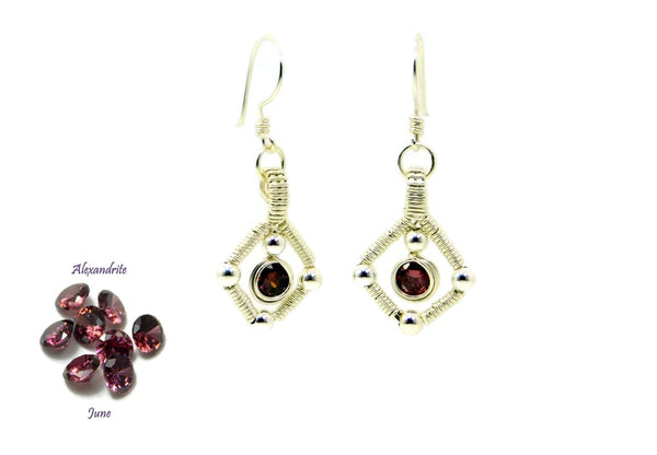Vibrant Collection - Sterling Silver Single Gem Earrings