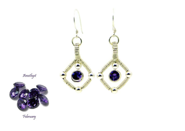 Vibrant Collection - Sterling Silver Single Gem Earrings