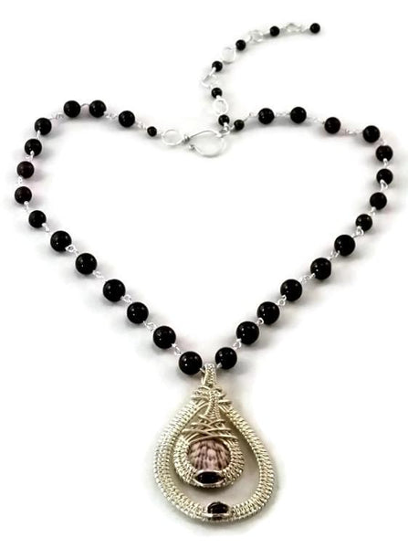 Argentium sterling silver double drop necklace with garnet shell pendant silver shell necklace ocean jewelry island jewelry sanibel jewelry sanibel island jewelry captiva jewelry captiva island jewelry ocean inspired jewelry