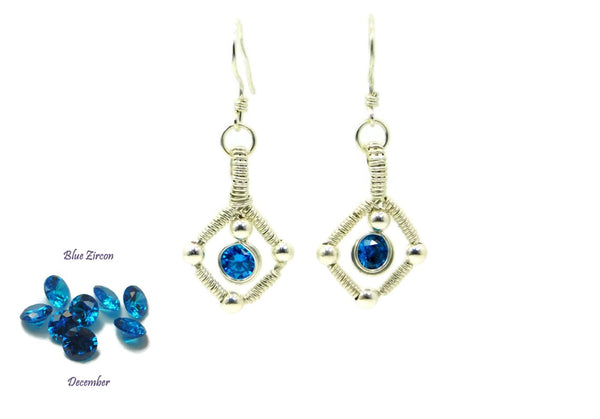 Vibrant Collection - Sterling Silver Single Gem Earrings