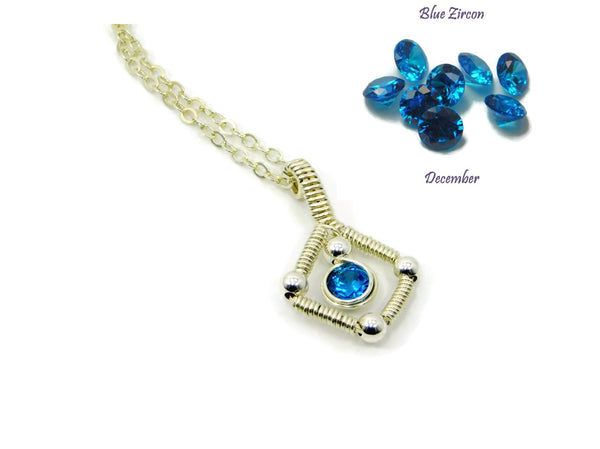 Vibrant Collection - Sterling Silver Single Gem Pendant