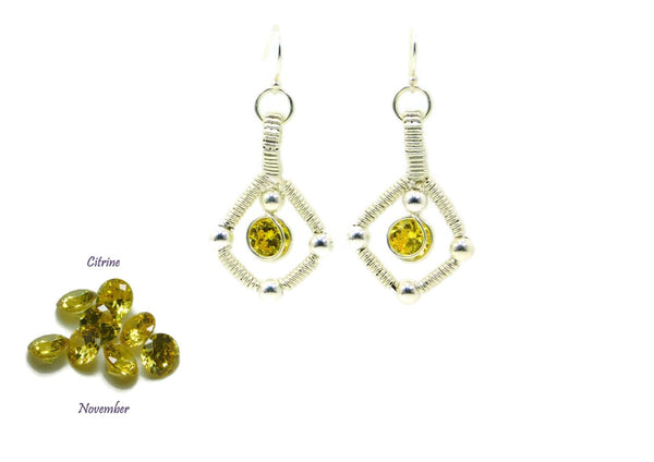 Vibrant Collection - Sterling Silver Single Gem Earrings