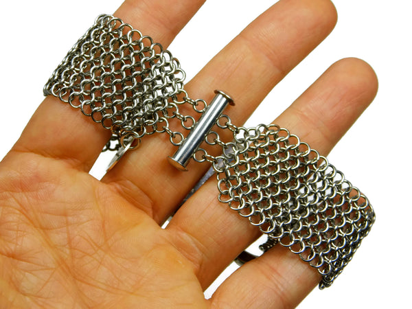 European 4 in 1 chainmaille slide lock clasp