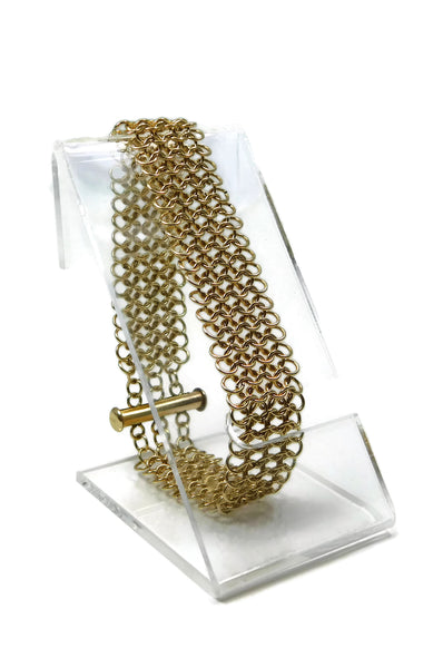 14kt gold fill European 4 in 1 chainmaille bracelet chainmaille bracelet chainmail jewelry chainmaille geometric jewelry geometric bracelet european 4 in 1 chainmail bracelet gold chainmail gold chainmaille