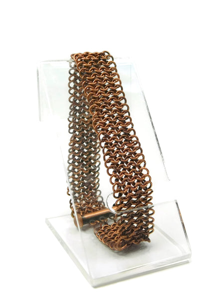 Antiqued Copper European 4 in 1 Chainmaille Bracelet chainmaille bracelet chainmail jewelry chainmaille geometric jewelry geometric bracelet european 4 in 1 chainmail bracelet copper chainmail copper chainmaille copper jewelry