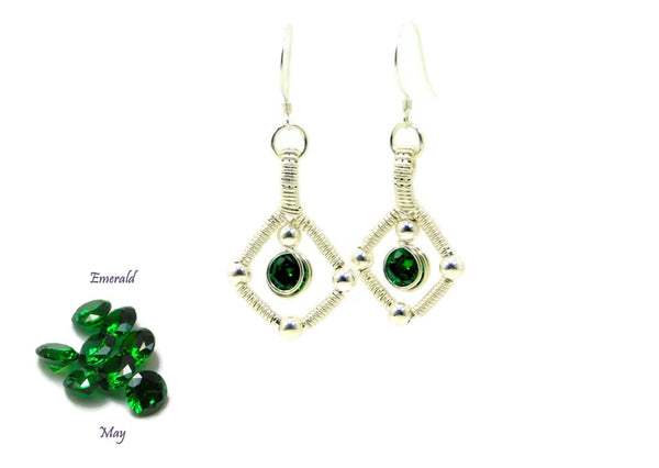 Vibrant Collection - Sterling Silver Single Gem Earrings