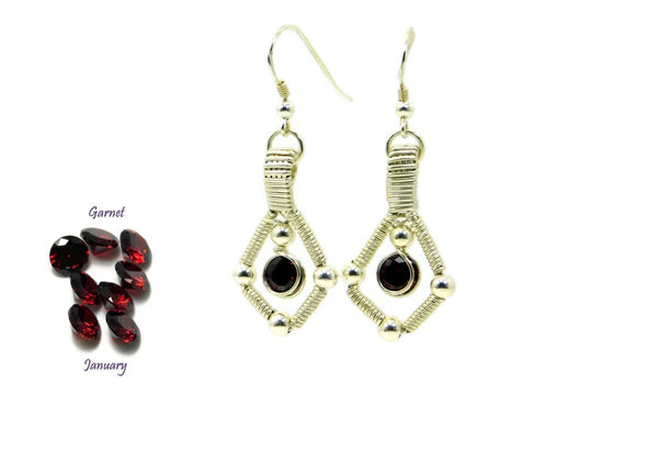 Vibrant Collection - Sterling Silver Single Gem Earrings
