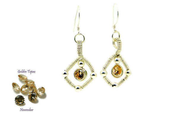 Vibrant Collection - Sterling Silver Single Gem Earrings