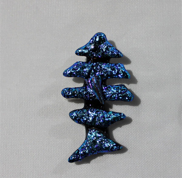 Dichroic Fused Glass Fish Pendant