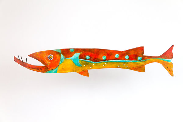 wood plank art wood painting art fish art blue unique fish art wooden coastal decor beach wall art coastal wall art beach themed wall art canvas art whimsical fish art