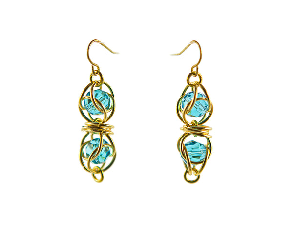 Swarovski Captured Crystal and Sterling Silver or 14kt Gold Fill Earrings, Necklace or Bracelet