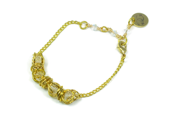 Swarovski Captured Crystal and Sterling Silver or 14kt Gold Fill Earrings, Necklace or Bracelet