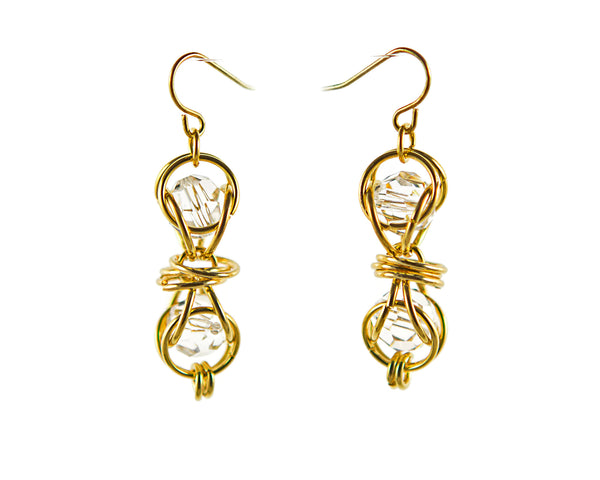 Swarovski Captured Crystal and Sterling Silver or 14kt Gold Fill Earrings, Necklace or Bracelet