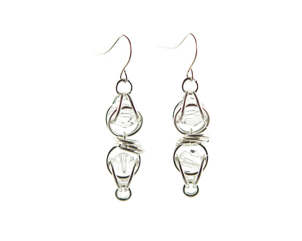 Swarovski Captured Crystal and Sterling Silver or 14kt Gold Fill Earrings, Necklace or Bracelet