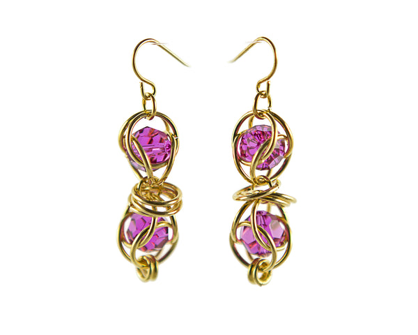 Swarovski Captured Crystal and Sterling Silver or 14kt Gold Fill Earrings, Necklace or Bracelet