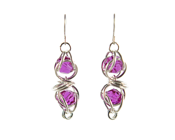 Swarovski Captured Crystal and Sterling Silver or 14kt Gold Fill Earrings, Necklace or Bracelet