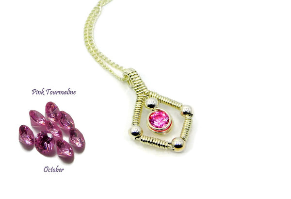 Vibrant Collection - Sterling Silver Single Gem Pendant