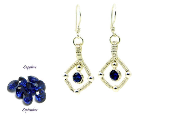 Vibrant Collection - Sterling Silver Single Gem Earrings