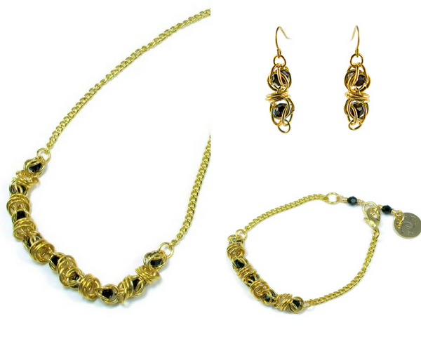 Swarovski Captured Crystal and Sterling Silver or 14kt Gold Fill Earrings, Necklace or Bracelet