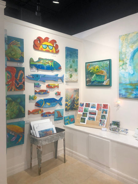 wood plank art wood painting art fish art blue unique fish art wooden coastal decor beach wall art coastal wall art beach themed wall art canvas art whimsical fish art