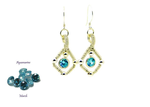 Vibrant Collection - Sterling Silver Single Gem Earrings