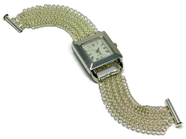 Sterling Silver European 4 in 1 Chainmaille Watch
