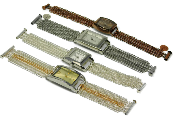 European 4 in 1 chainmaille watches