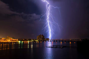 Raining Bolts (metal Print)