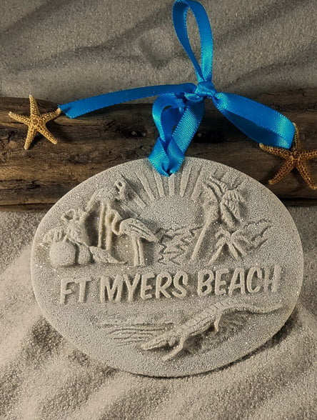Ft. Myers Beach Memories Sand Ornament