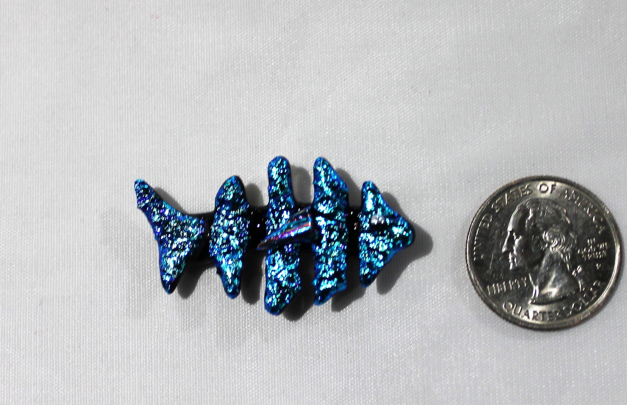 Dichroic Fused Glass Fish Pendant