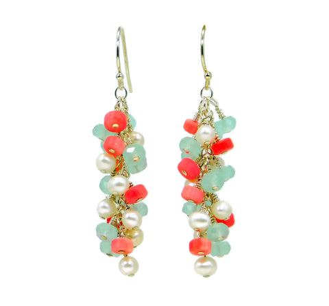 Paradise Earrings Freshwater Pearl Sandy Jones
