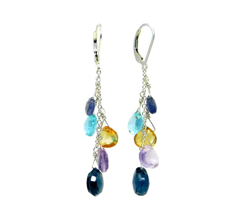 Semi Precious Briolette Happy Earrings Sandy Jones
