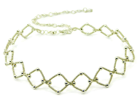 Sterling Silver Multi Profile Adjustable Choker