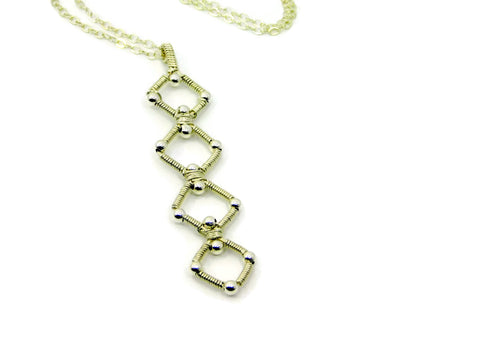 Sterling Silver Quad Profile Pendant